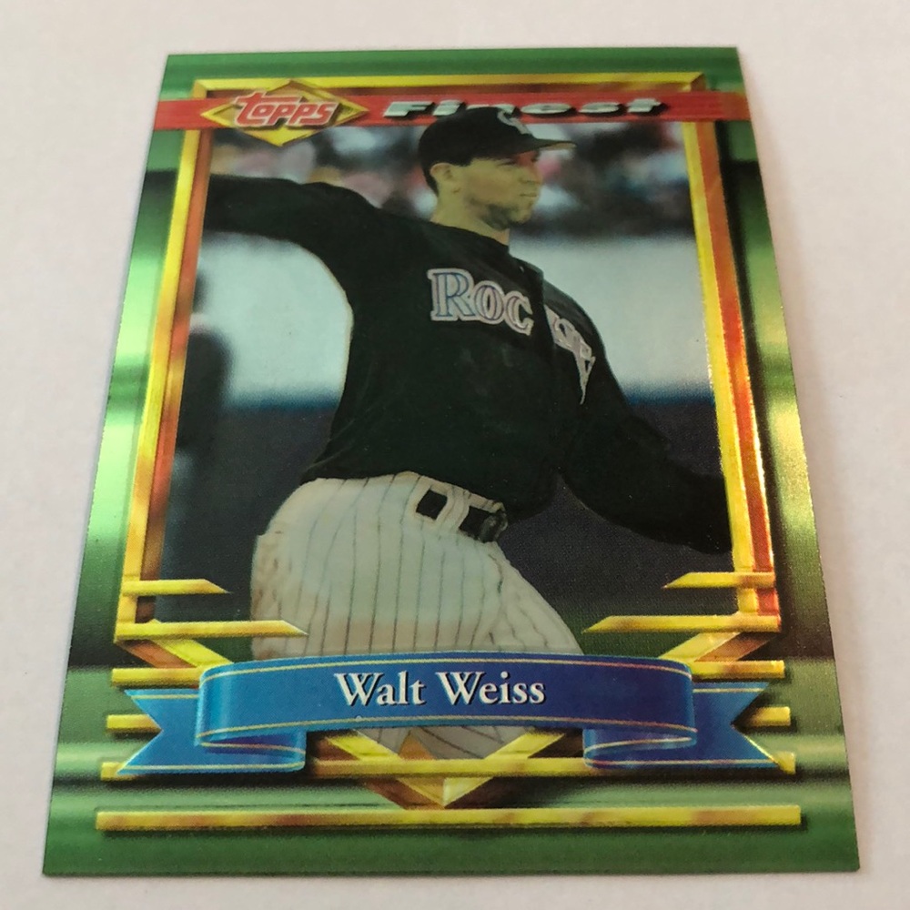 Topps finest refractor Walt Weiss (1994)